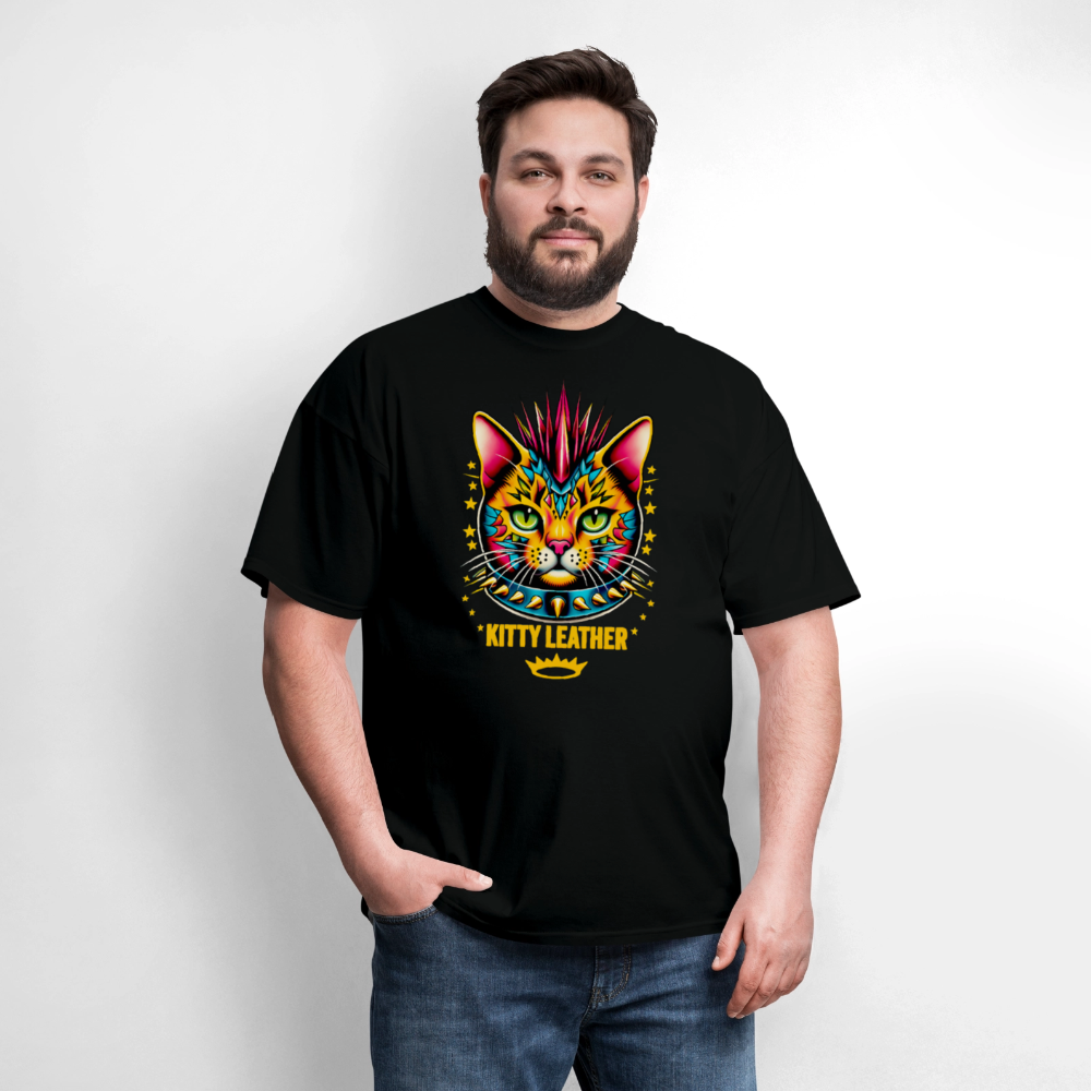 Orange Kitty T-Shirt - black