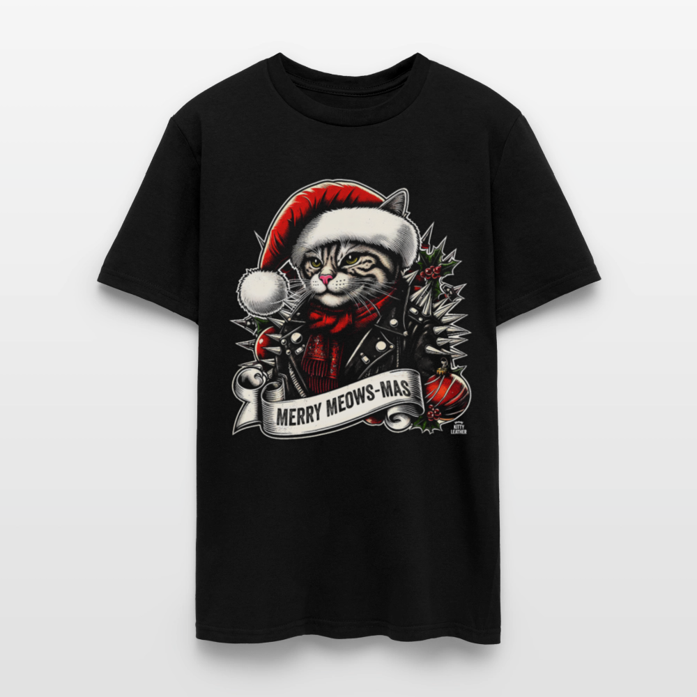 Merry Meows-Mas T-Shirt - black