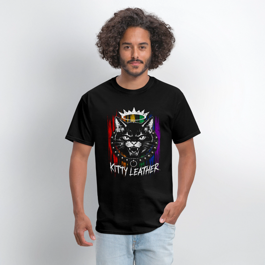 Kitty Leather Pride Shirt | Cat Pride Shirt | Kitty Leatheer - black