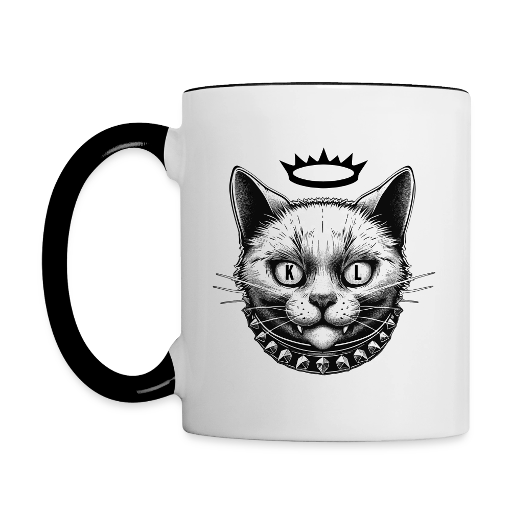 Kitty Leather 'Kitty Crown' Contrast Coffee Mug - white/black