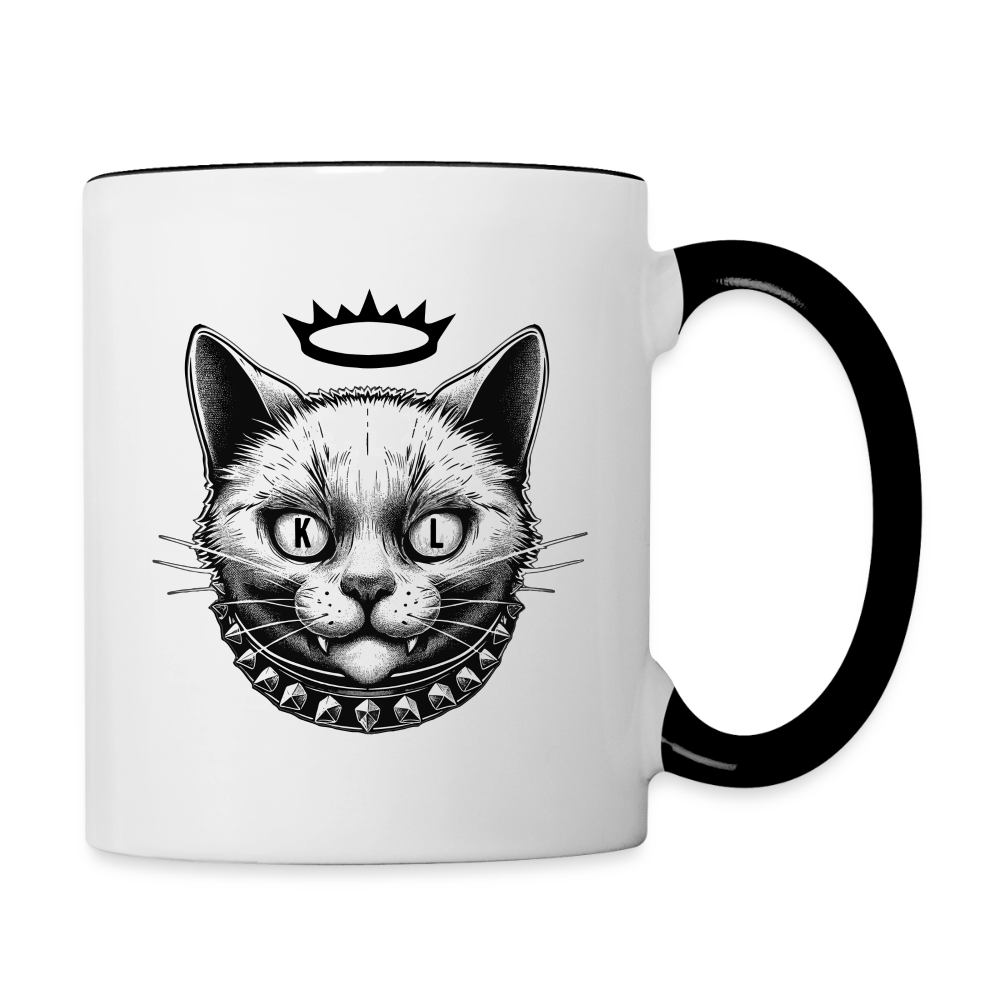 Kitty Leather 'Kitty Crown' Contrast Coffee Mug - white/black