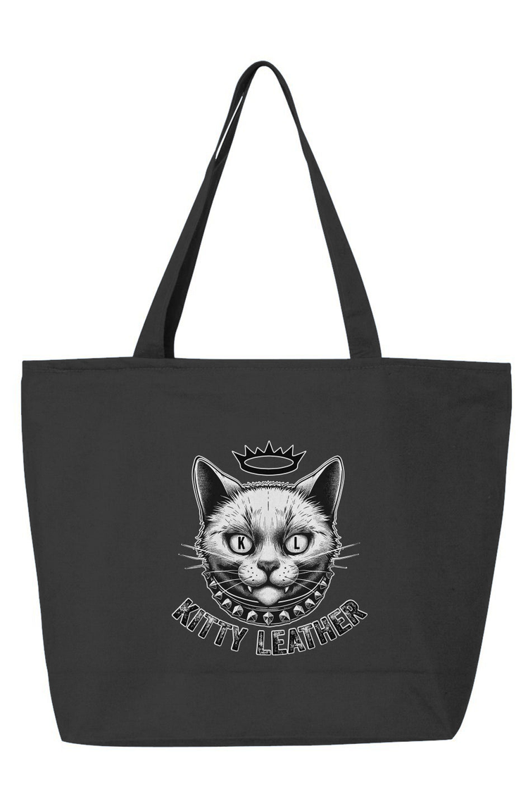 Kitty Leather Logo Bag – Large Tote – Kitty Leather 