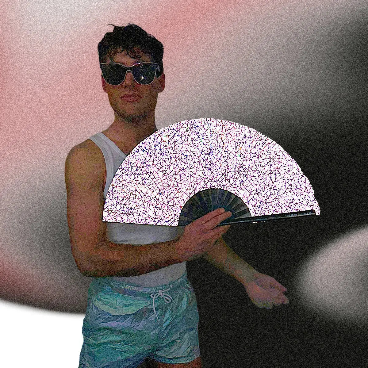 Discoteca Metallic Reflective Hand Fan
