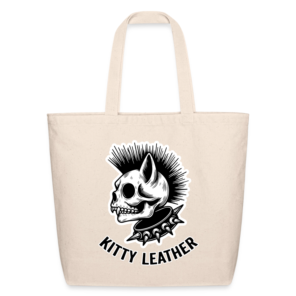 Punk Kitty Cotton Tote - natural