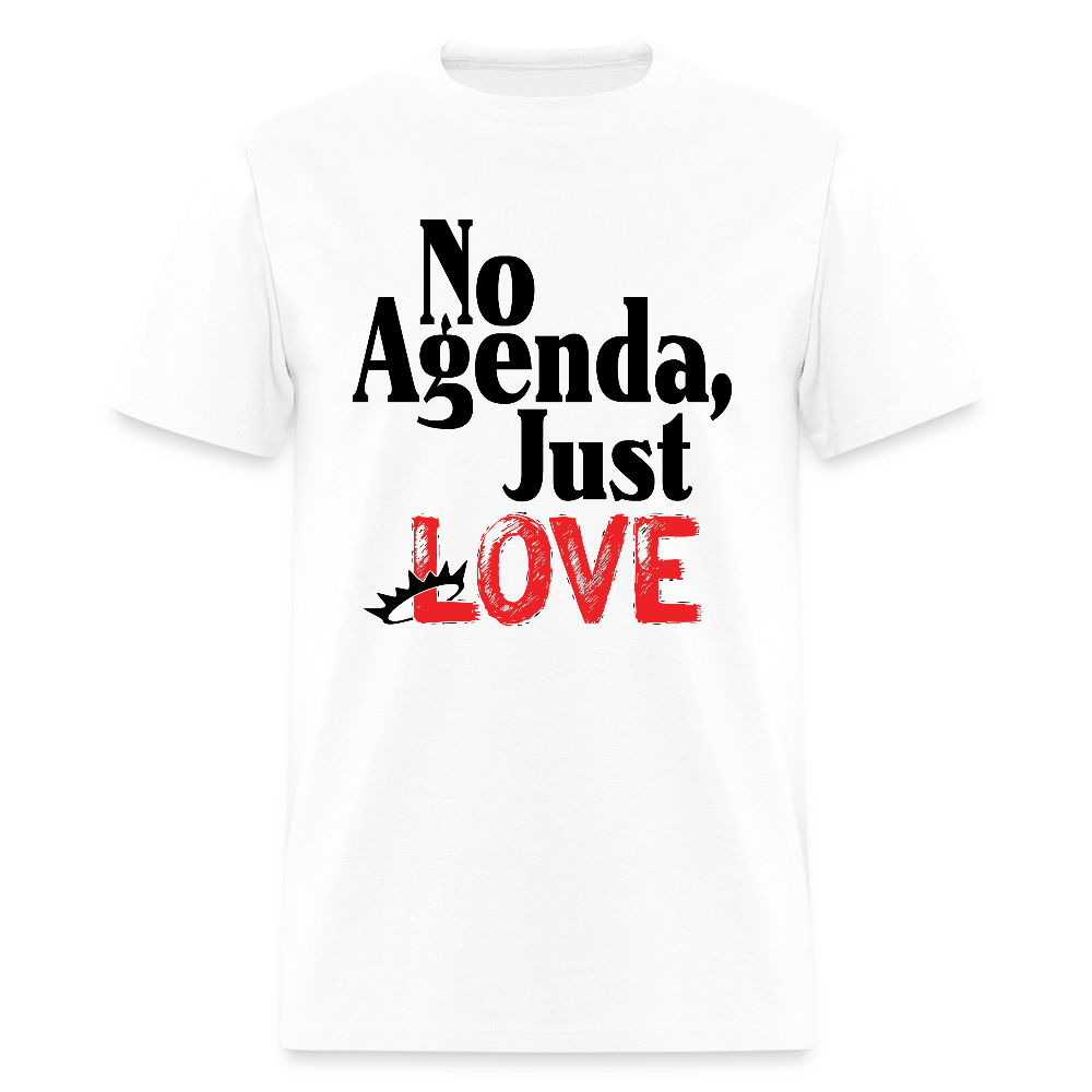 No Agenda T-Shirt -  Love (Special Edition) - white