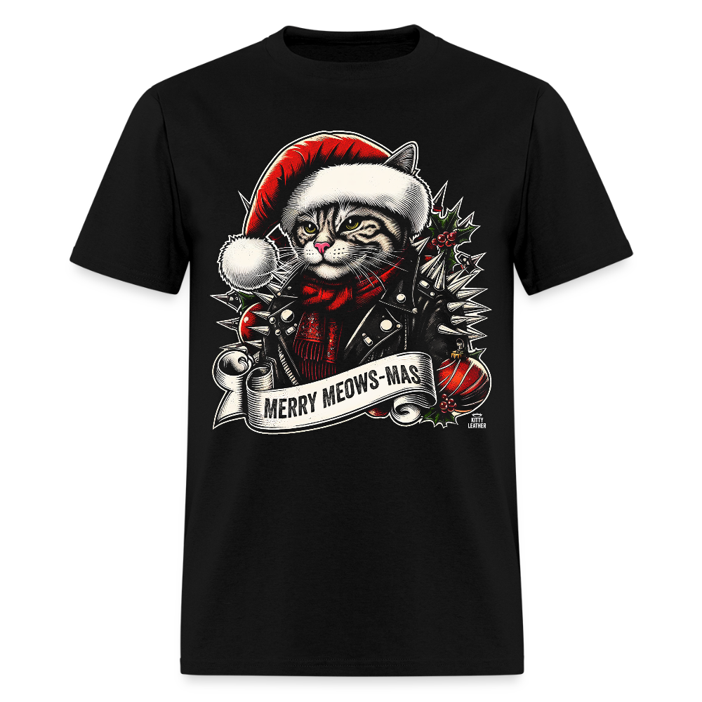Merry Meows-Mas T-Shirt - black