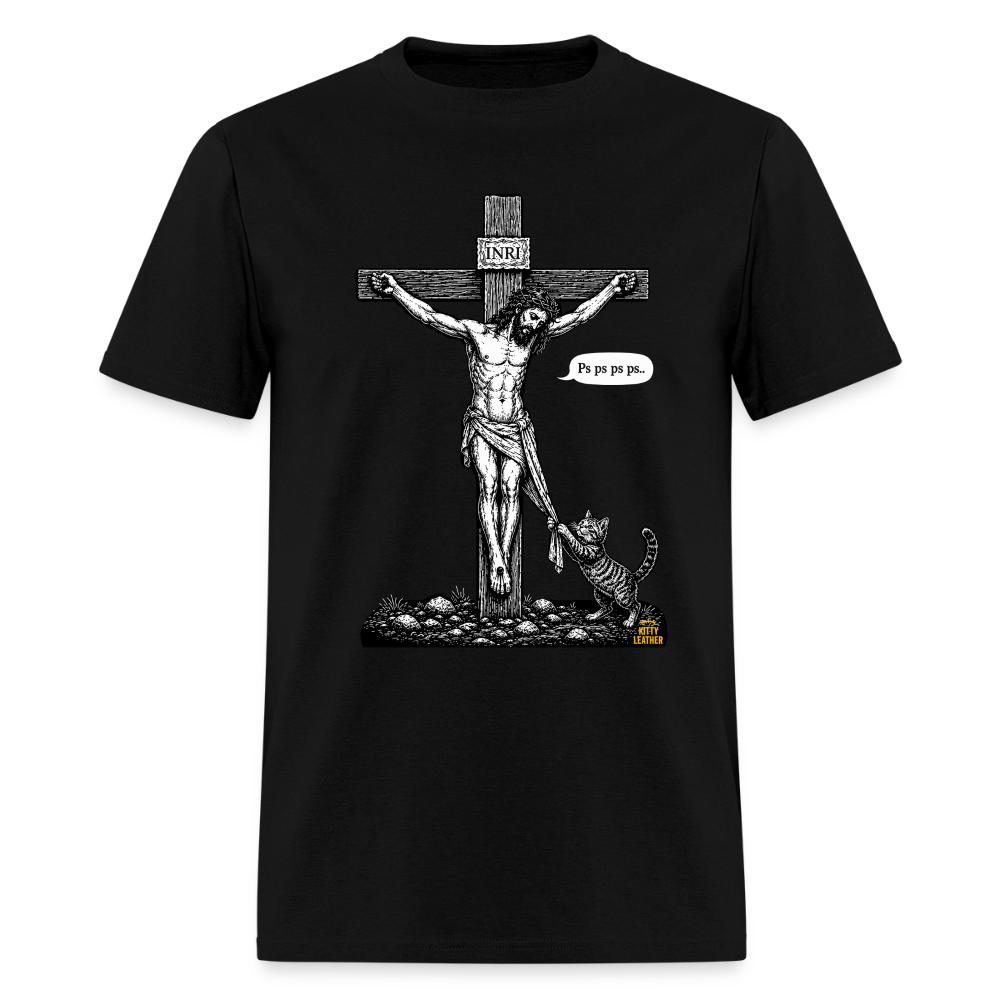 Ps ps ps - Kitty Leather T-Shirt - black
