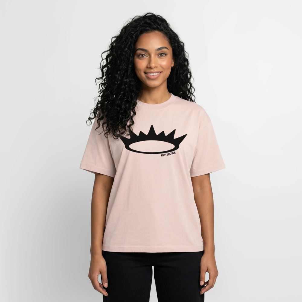 Kitty Leather Box Fit Unisex T-Shirt | Premium Crown Logo Shirt | Kitty Leather - blush pink 