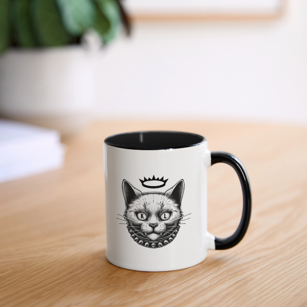 Kitty Leather 'Kitty Crown' Contrast Coffee Mug - white/black
