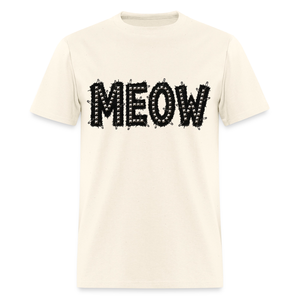 Meow Stud T-Shirt | Kitty Leather - sweet cream heather