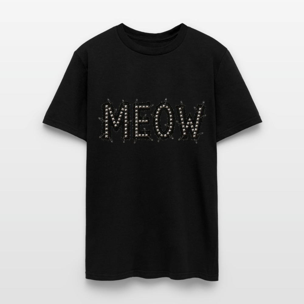 Meow Stud T-Shirt | Kitty Leather - black