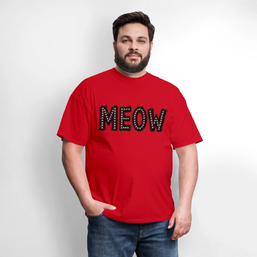 Meow Stud T-Shirt | Kitty Leather - red