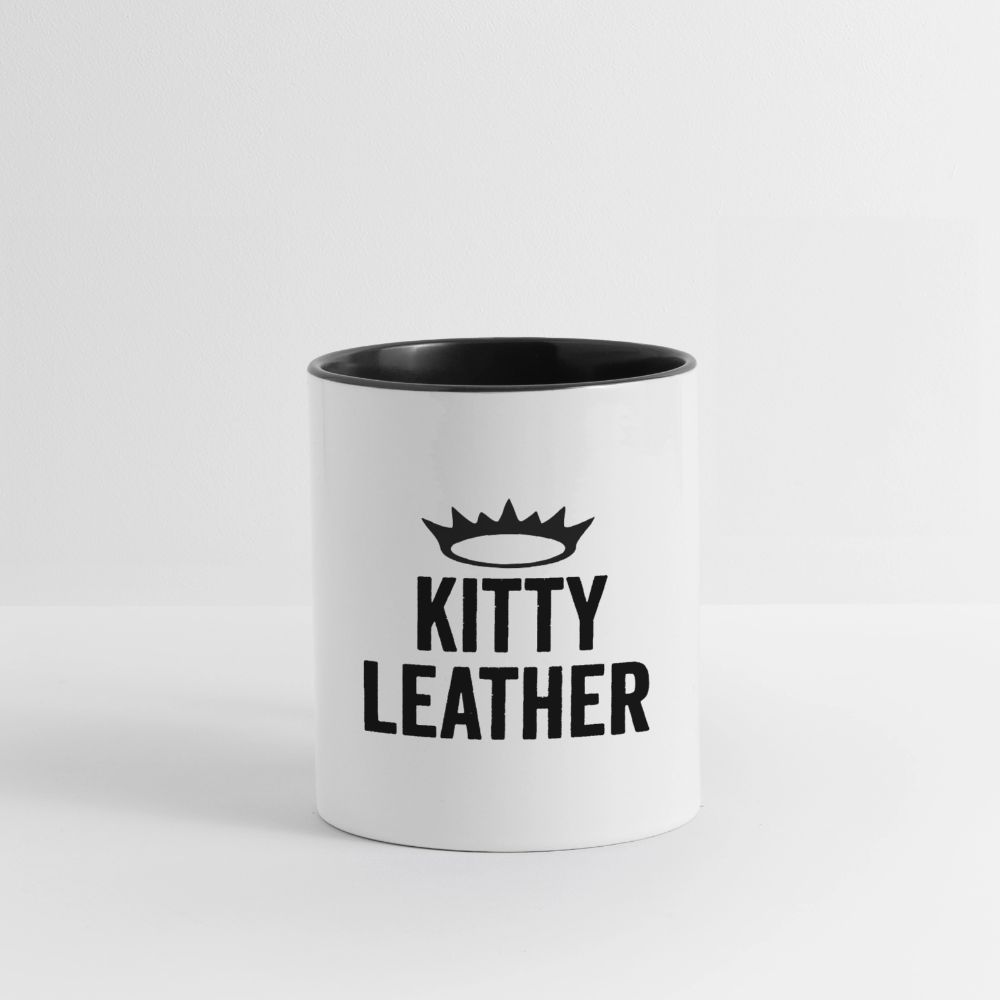 Kitty Leather 'Kitty Crown' Contrast Coffee Mug - white/black