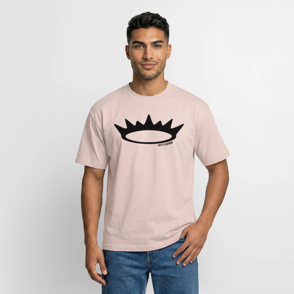 Kitty Leather Box Fit Unisex T-Shirt | Premium Crown Logo Shirt | Kitty Leather - blush pink 