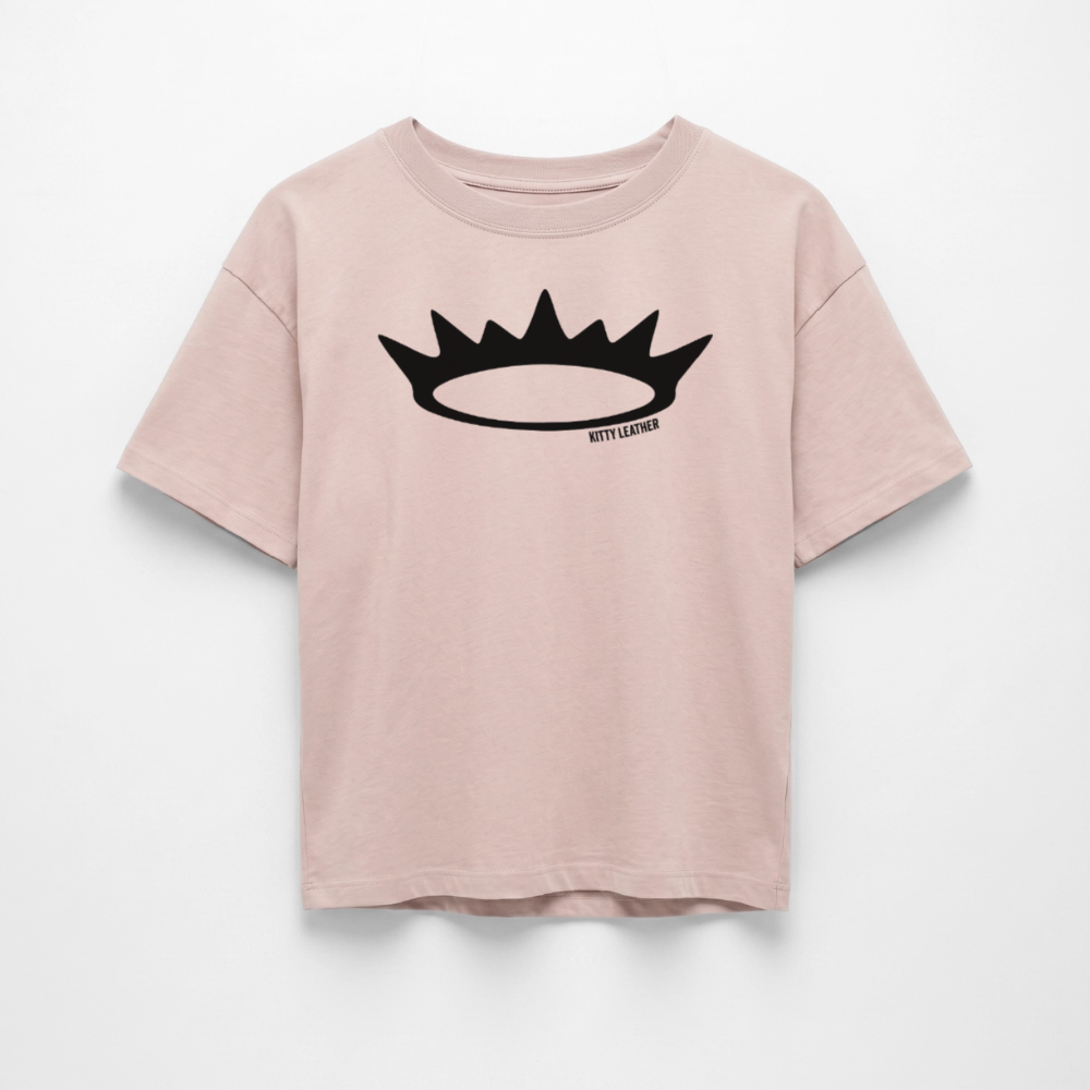 Kitty Leather Box Fit Unisex T-Shirt | Premium Crown Logo Shirt | Kitty Leather - blush pink 