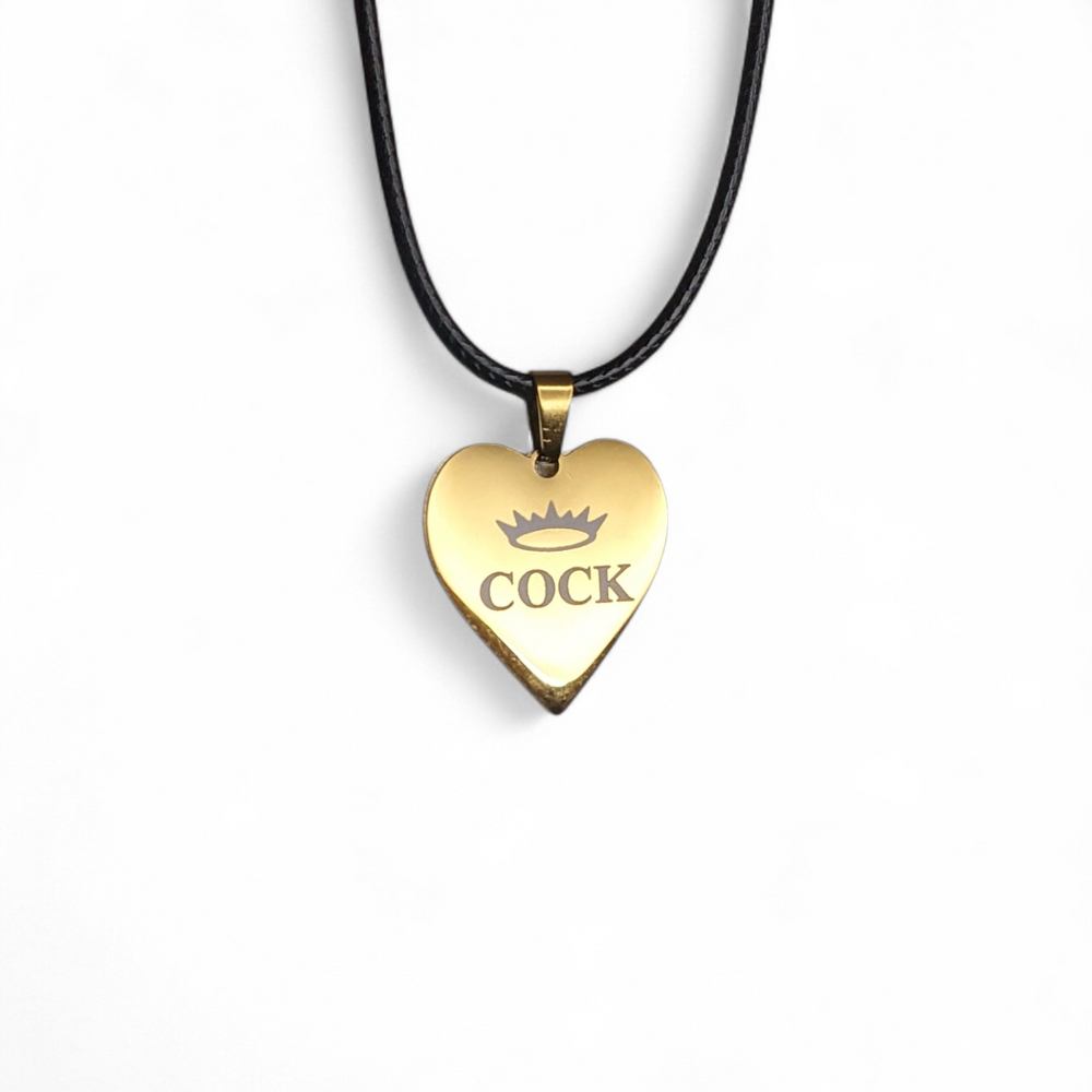 Gold Tone Heart Pendants - Stainless Steel  | Kitty Leather