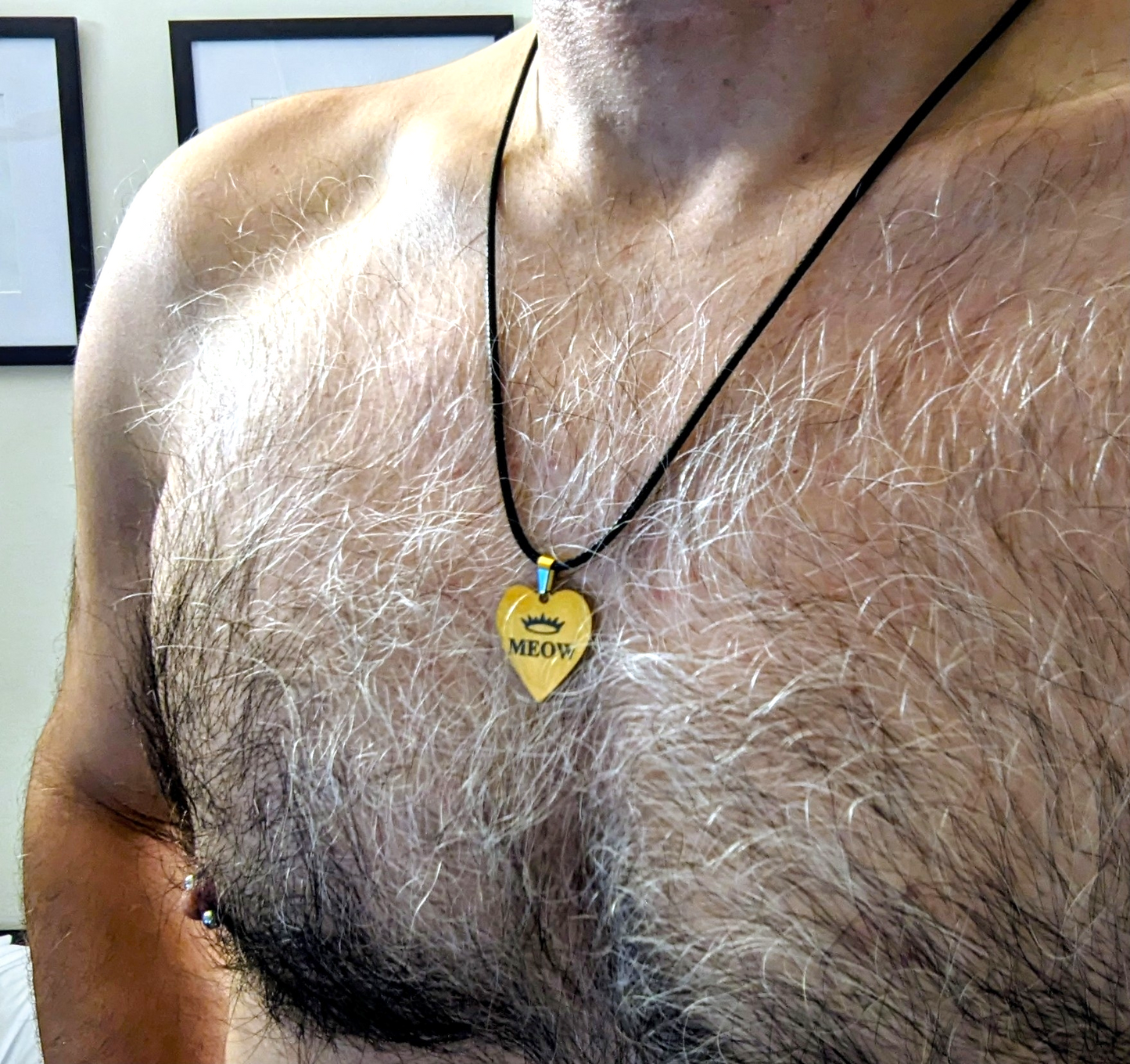 Gold Tone Heart Pendants - Stainless Steel  | Kitty Leather