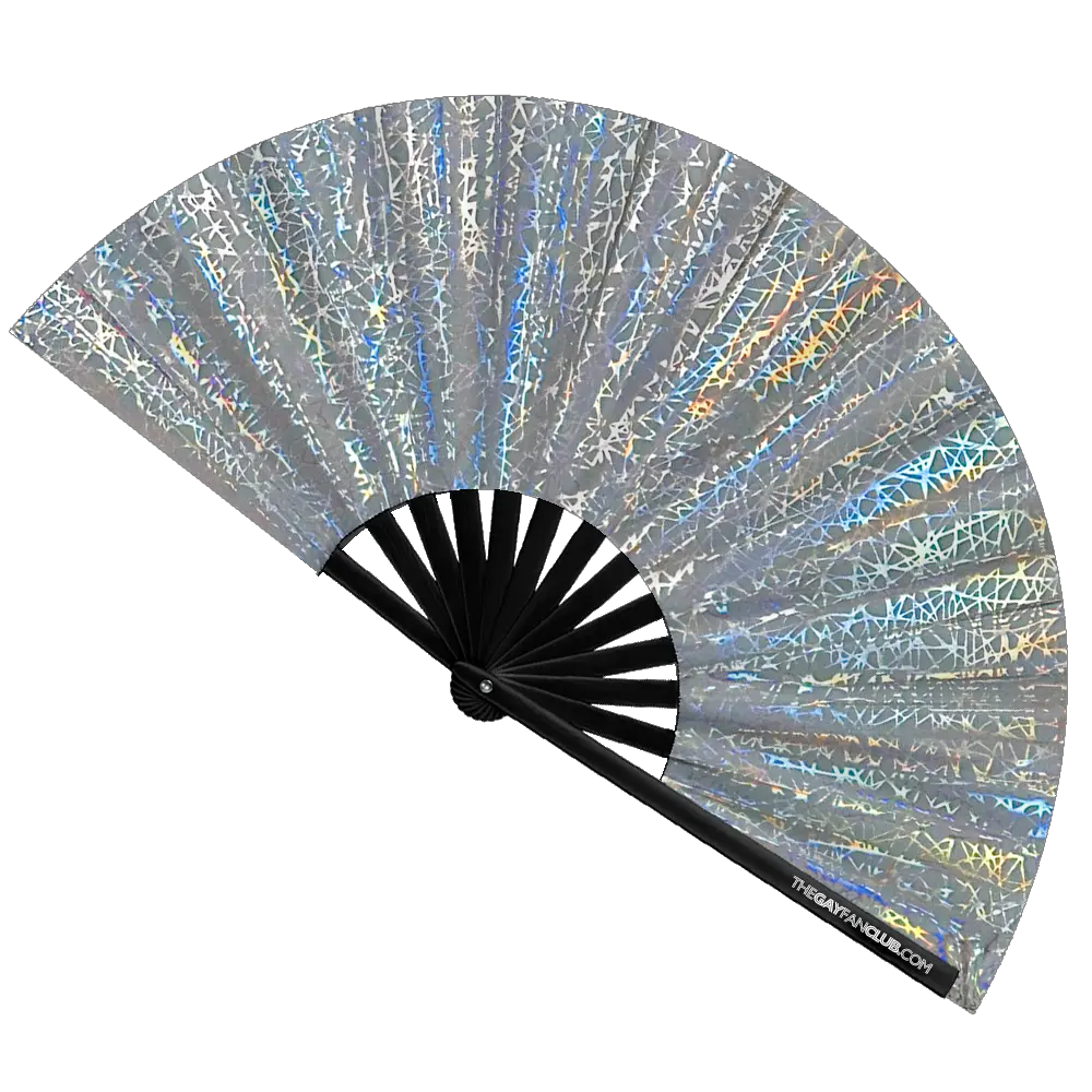 Discoteca Metallic Reflective Hand Fan