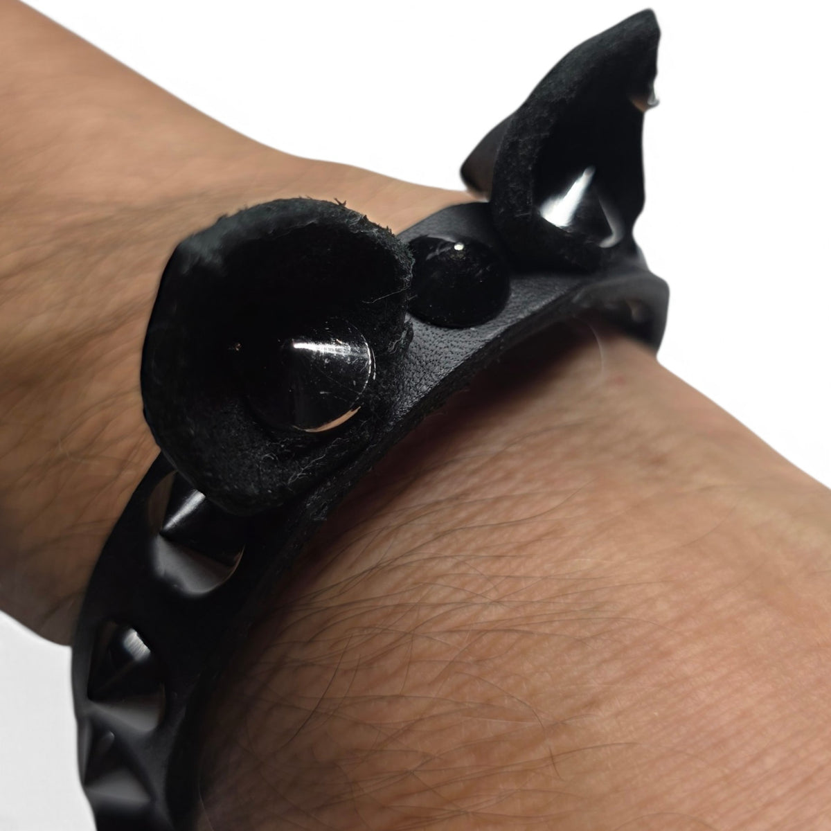 Kitty Ears Leather Bracelet | Handmade Cat Ear Bracelet | Kitty Leather